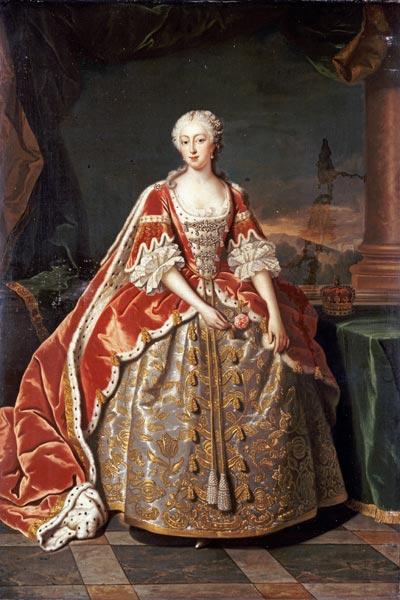 Jean Baptiste van Loo Portrait of Augusta of Saxe-Gotha Germany oil painting art